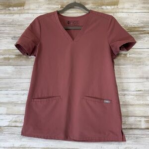 Figs Casma Scrub Top size XS 3 Pockets in Mauve